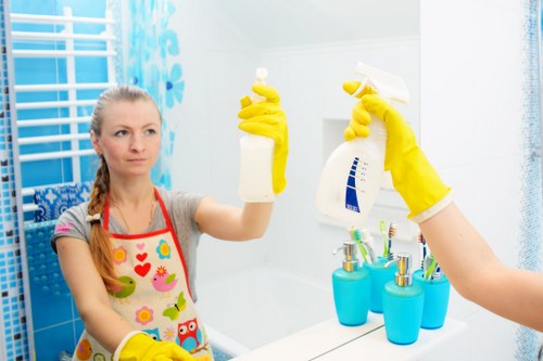 Professional end of tenancy cleaning in a rented apartment kitchen