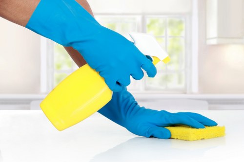 Professional after builders cleaning removing dust from a renovated room