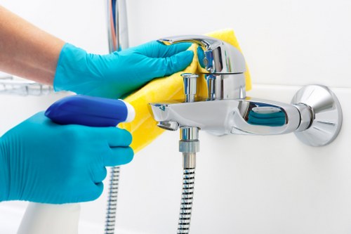 Cleaning oven and kitchen surfaces before moving out