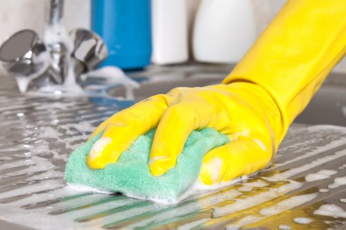 Professional move out cleaning in a kitchen area