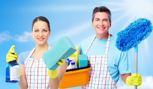 Deep cleaning a bathroom during end of tenancy cleaning